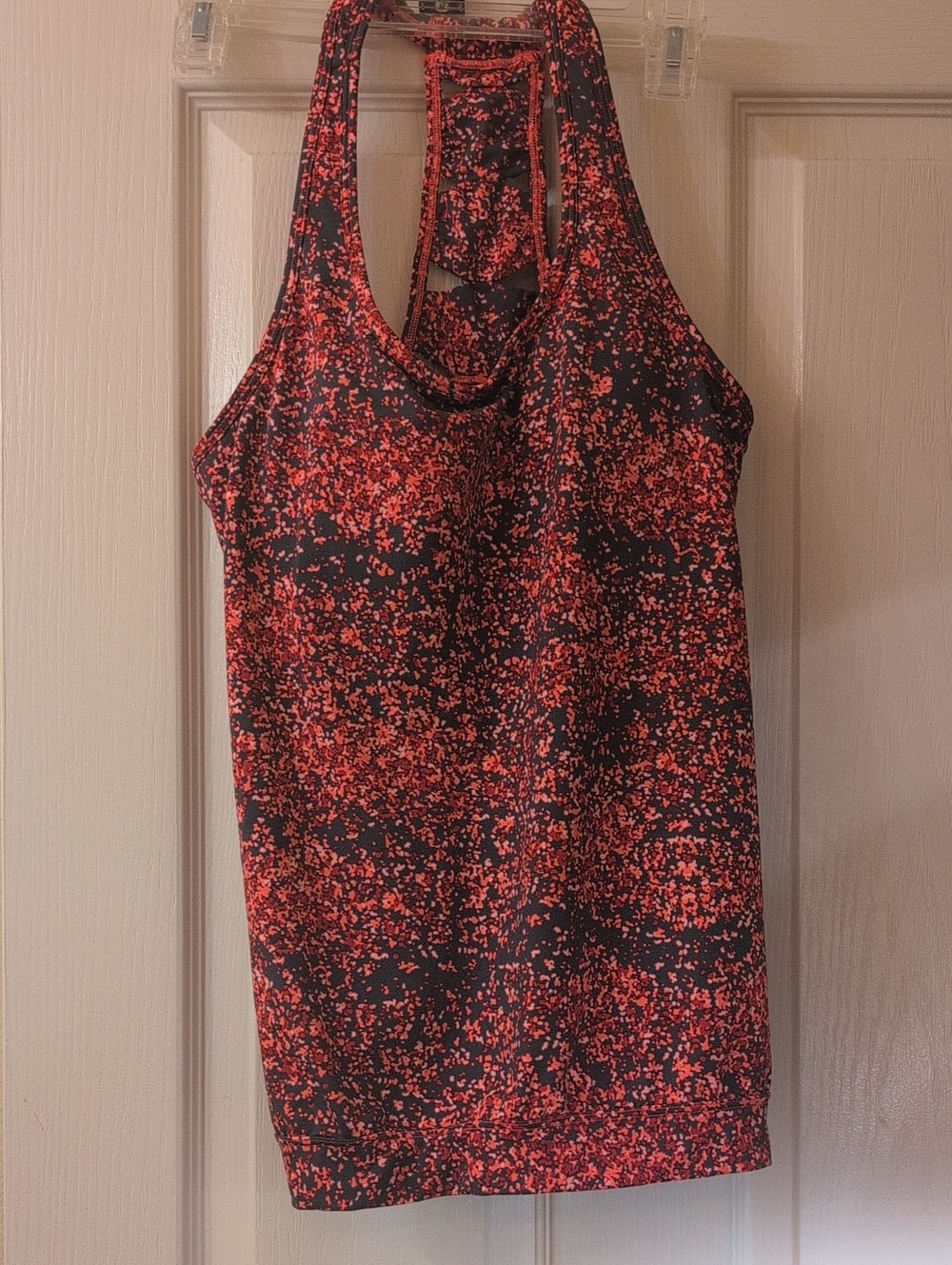 Athleta Red Speckle Racerback Tank